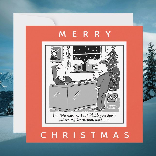 Lawyers No Win No Fee Christmas Cartoon Card (Creator Uploaded)