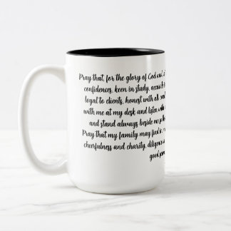 Lawyers Prayer by Thomas More  Two-Tone Coffee Mug