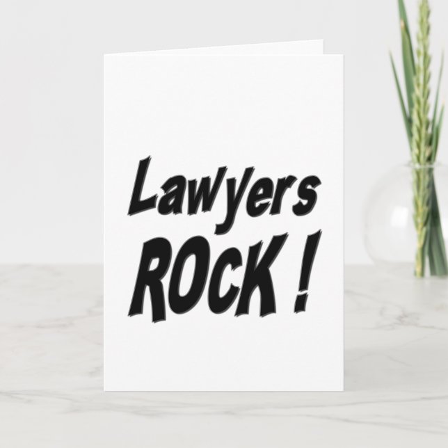 Lawyers Rock! Greeting Card (Front)