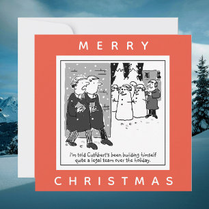 Lawyers with Legal Team of Snowmen Card