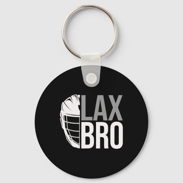 Lax Bro Funny Lacrosse Player Boy Kids  Key Ring (Front)