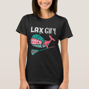 Lax Girl Lacrosse Whale Cute Sport Player Goalie G T-Shirt