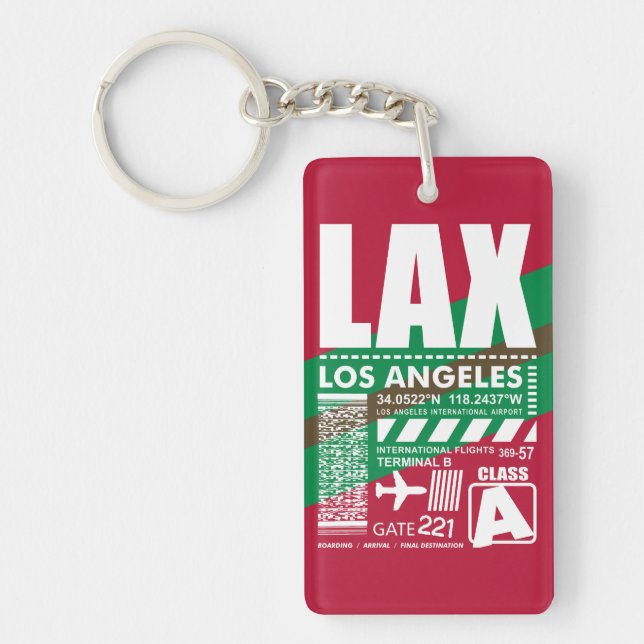 LAX Los Angeles Airport Key Ring (Front)