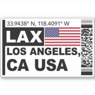 LAX Los Angeles Boarding Pass - California Travel