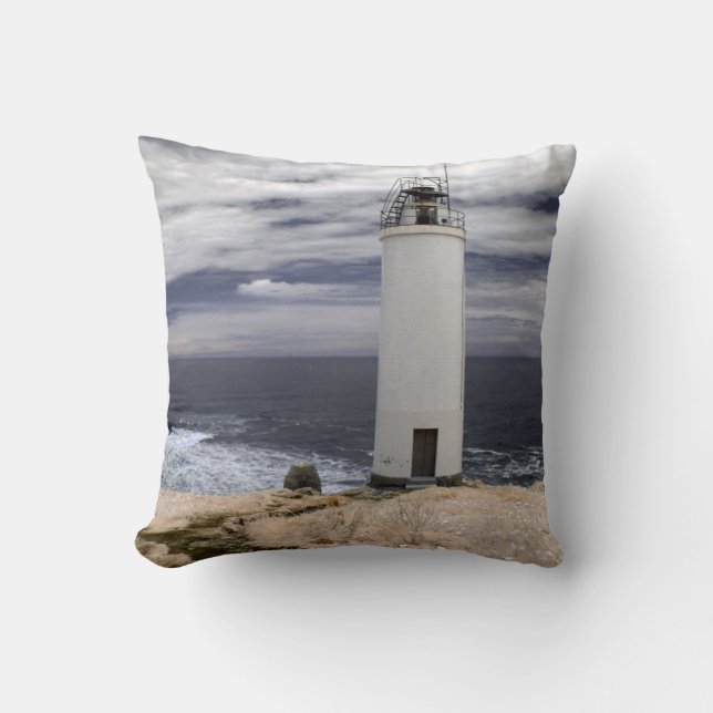 Laxe Lighthouse | Galicia, Spain Cushion (Front)
