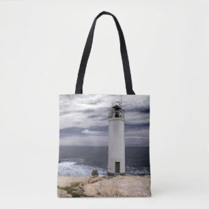 Laxe Lighthouse   Galicia, Spain Tote Bag