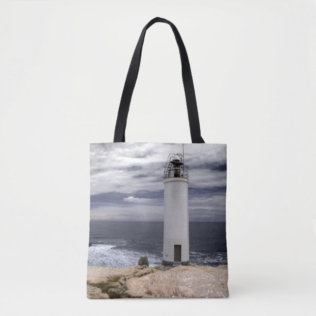 Laxe Lighthouse | Galicia, Spain Tote Bag (Front)