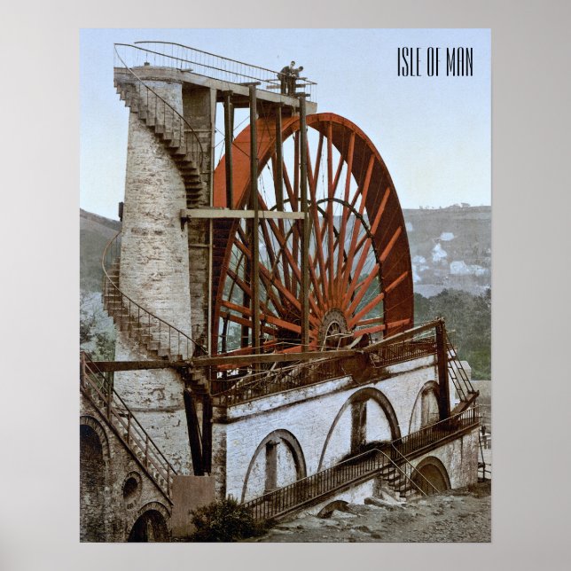 Laxey Wheel in the Isle of Man Poster (Front)
