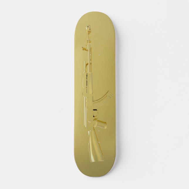 Lay Down Your Arms Gold Skateboard (Front)