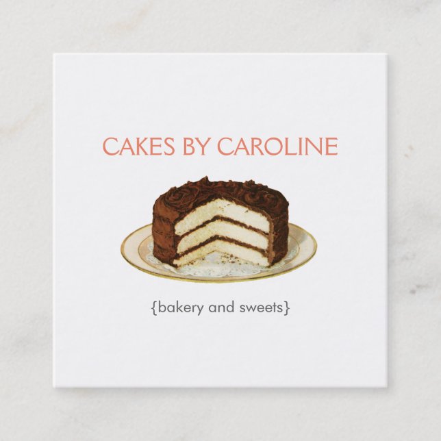 Layer Cake Square Business Card (Front)