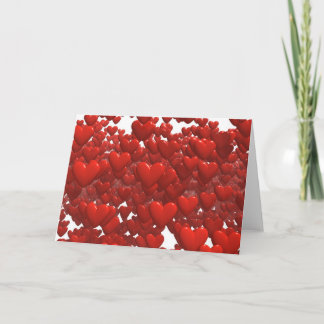 Layer of Floating Hearts Card