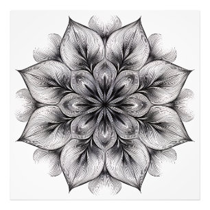 Layered Bloom Mandala Photo Print