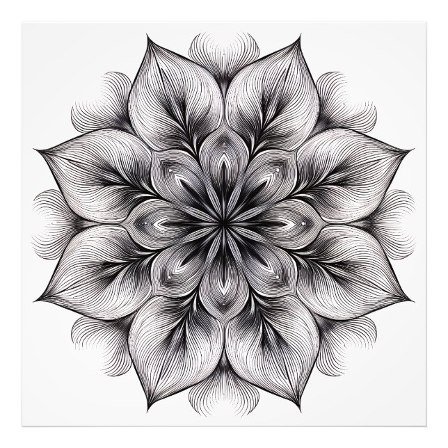 Layered Bloom Mandala Photo Print (Front)