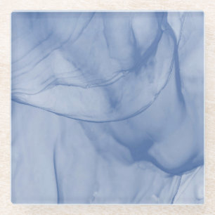 Layered Blue Glass Coaster