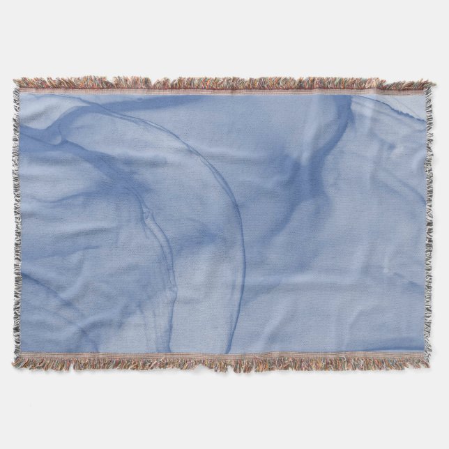 Layered Blue  Throw Blanket (Front)