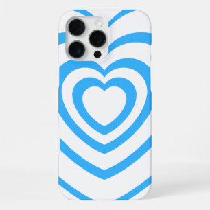 Layered Blue & White Heart Aesthetic iPhone 16 Pro Max Case