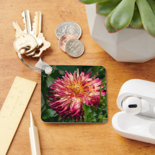 Layered Botanical Beauty, Chrysanthemum Key Ring