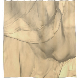 Layered Brown / Golden Shower Curtain