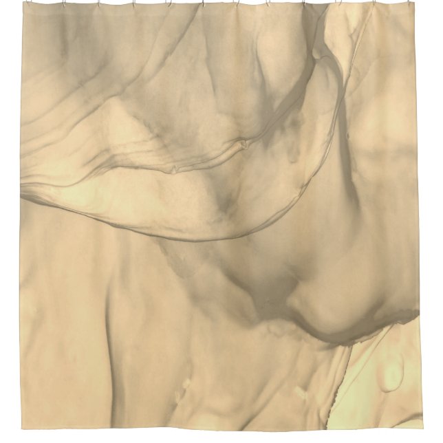Layered Brown / Golden Shower Curtain (Front)
