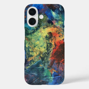 Layered Brushstrokes-Hand Painted Abstract Art iPhone 16 Case