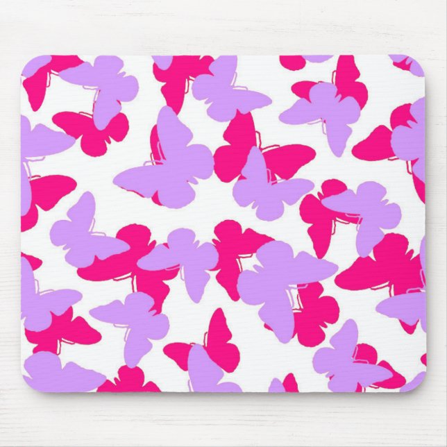 Layered Butterflies Mouse Pad (Front)