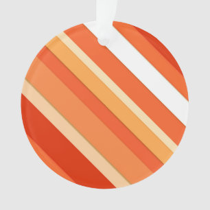 Layered candy stripes - orange and white ornament