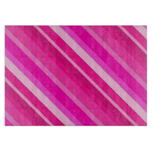 Layered candy stripes - pink and fuchsia cutting board
