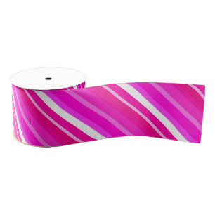 Layered candy stripes - pink and fuchsia grosgrain ribbon