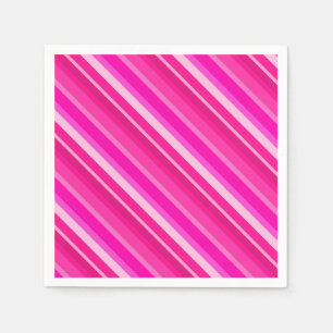 Layered candy stripes - pink and fuchsia napkin