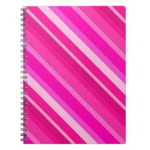 Layered candy stripes - pink and fuchsia notebook