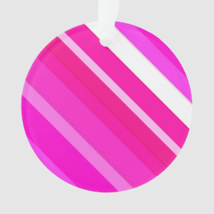 Layered candy stripes - pink and fuchsia ornament