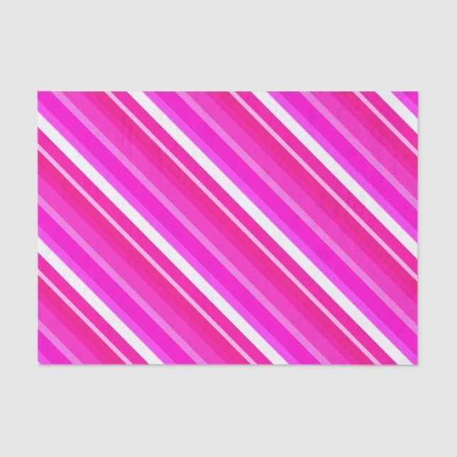 Layered candy stripes - pink and fuchsia tissue paper (Front)