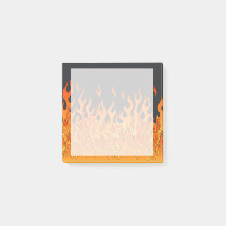 Layered Cartoon Flames Post-it Notes