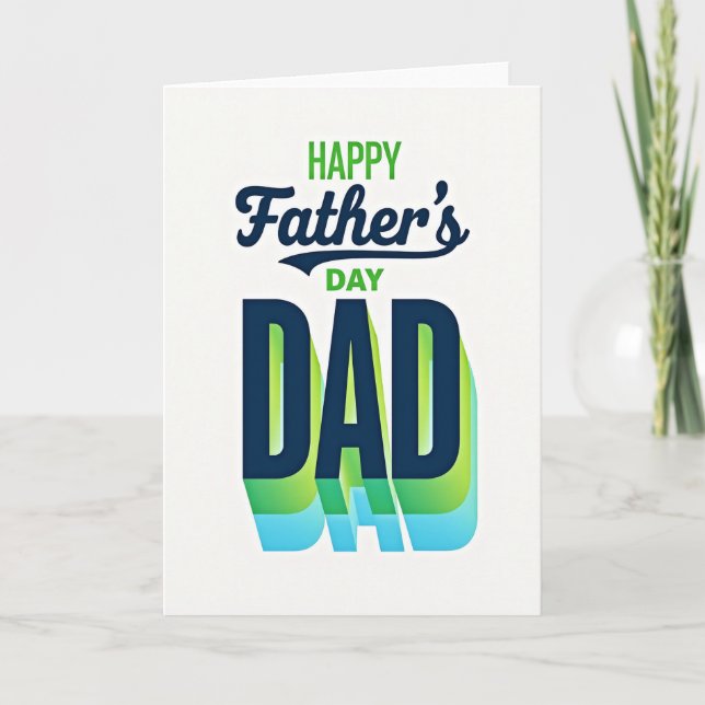 Layered Dad Fathers Day Card (Front)