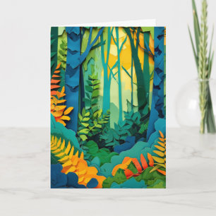 Layered Forest Morning Light Card