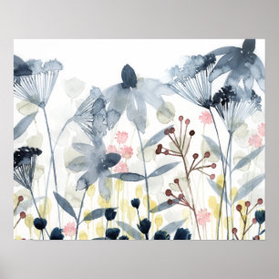 Layered Gardens - Watercolor Flowers Poster