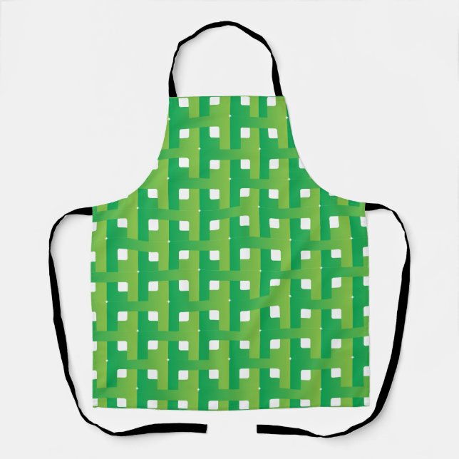 Layered Gradient Green Color  Apron (Front)