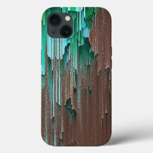 Layered Green and Brown Paint  iPhone 13 Case
