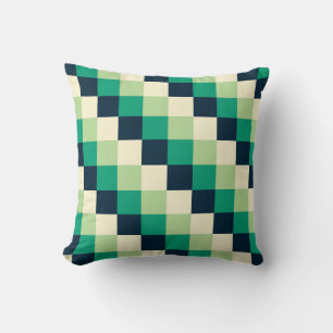 “Layered Green Throw Pillow