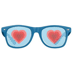 Layered Heart Design Retro Sunglasses