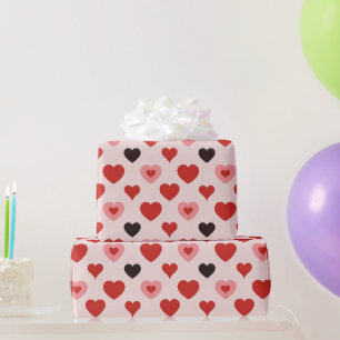 Layered Hearts Valentine Wrapping Paper