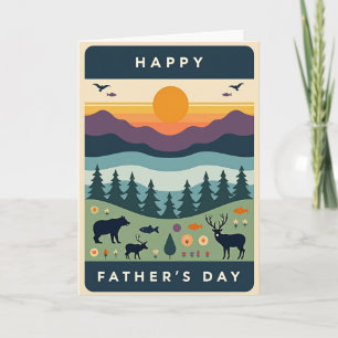 Layered Landscape Fathers Day Card