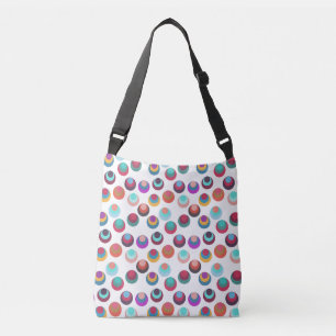 Layered Mid-Century Circles  Crossbody Bag