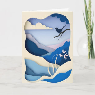 Layered Paper Bird Serenade Card