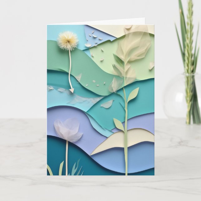 Layered Paper Bloom Card (Front)