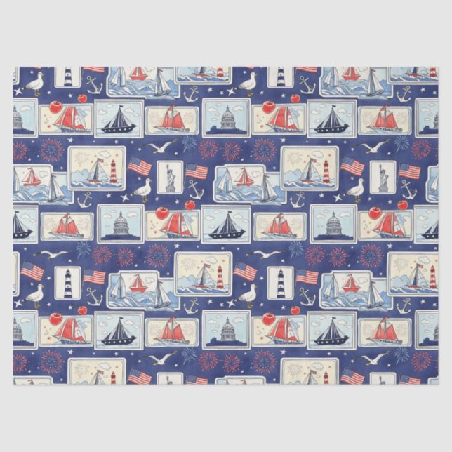 Layered Patriotic Paper Cut Tile Pattern (1) (Front)