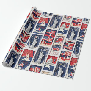 Layered Patriotic Paper Cut Tile Pattern (4)