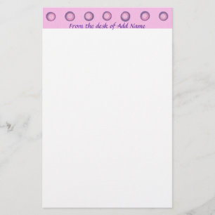 Layered Pink and Purple Polka Dots Stationery