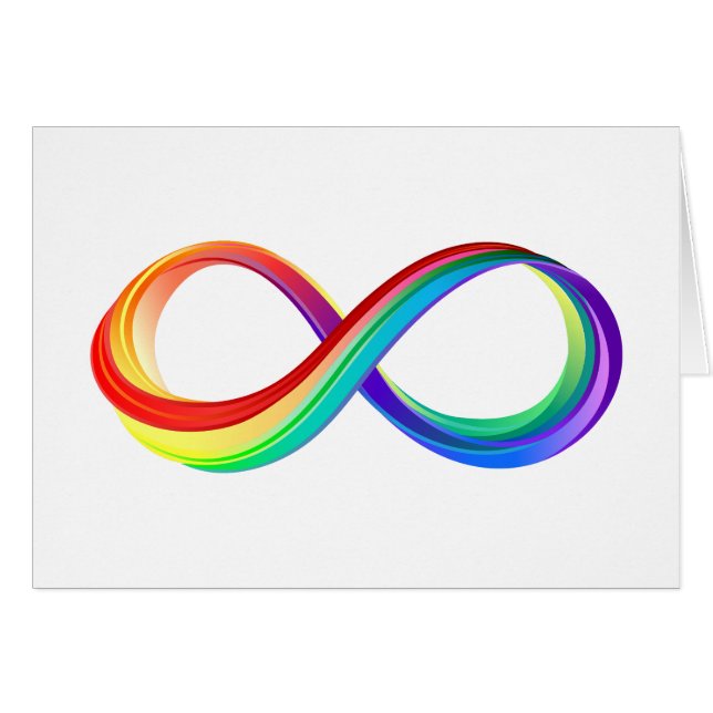 Layered Rainbow Infinity Symbol (Front Horizontal)