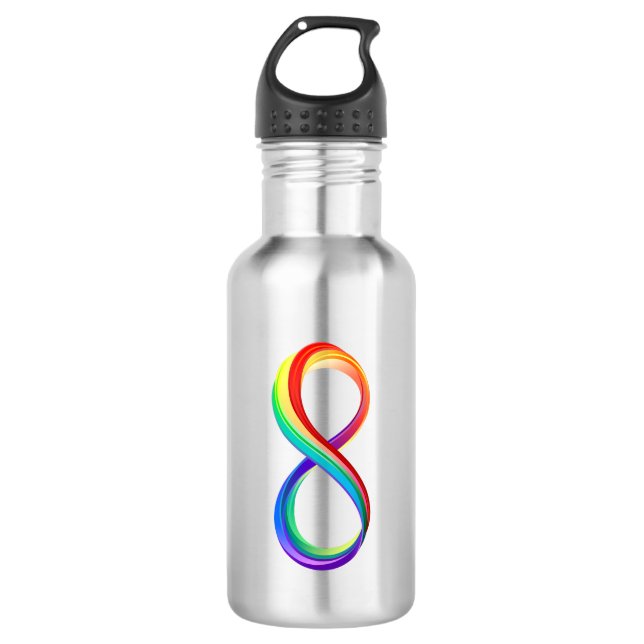 Layered Rainbow Infinity Symbol 532 Ml Water Bottle (Front)